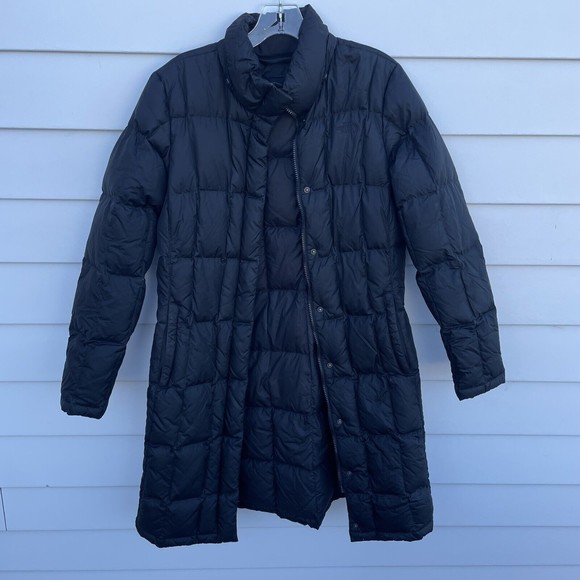 The North Face 550 Down Parka Coat Puffer Jacket Mid Length Womens Black size M - Picture 2 of 13